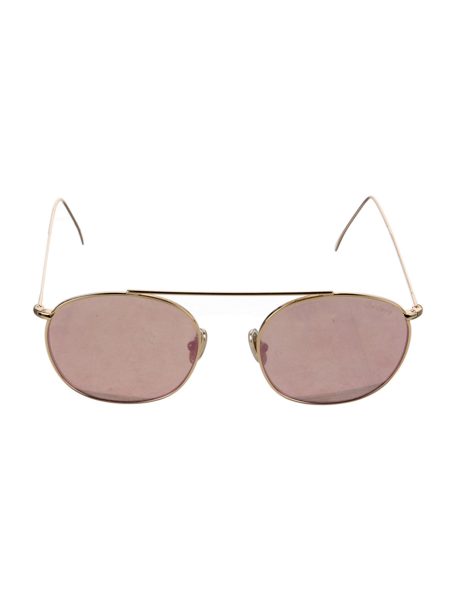 Illesteva Aviator Mirrored Sunglasses