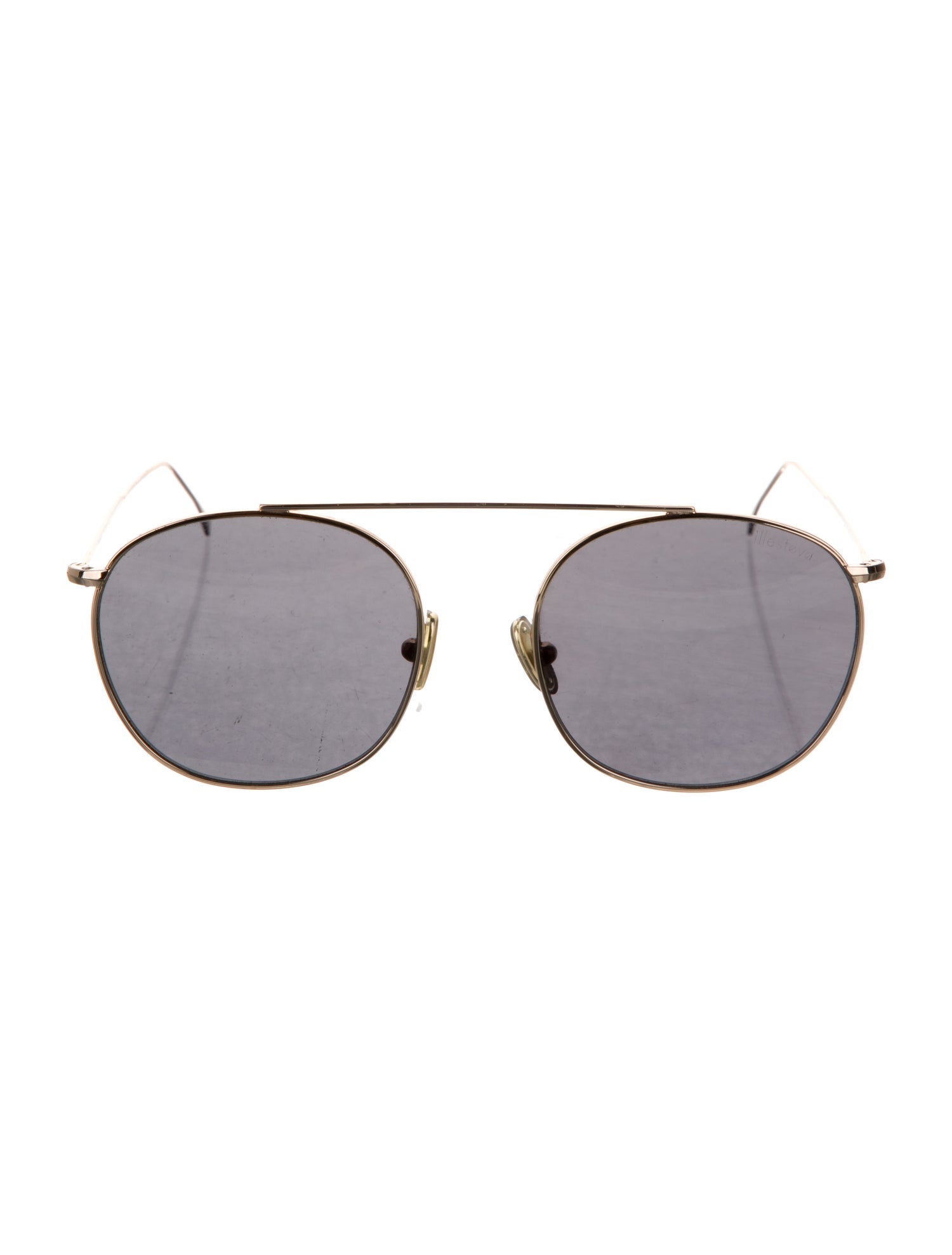 Illesteva Round Mirrored Sunglasses