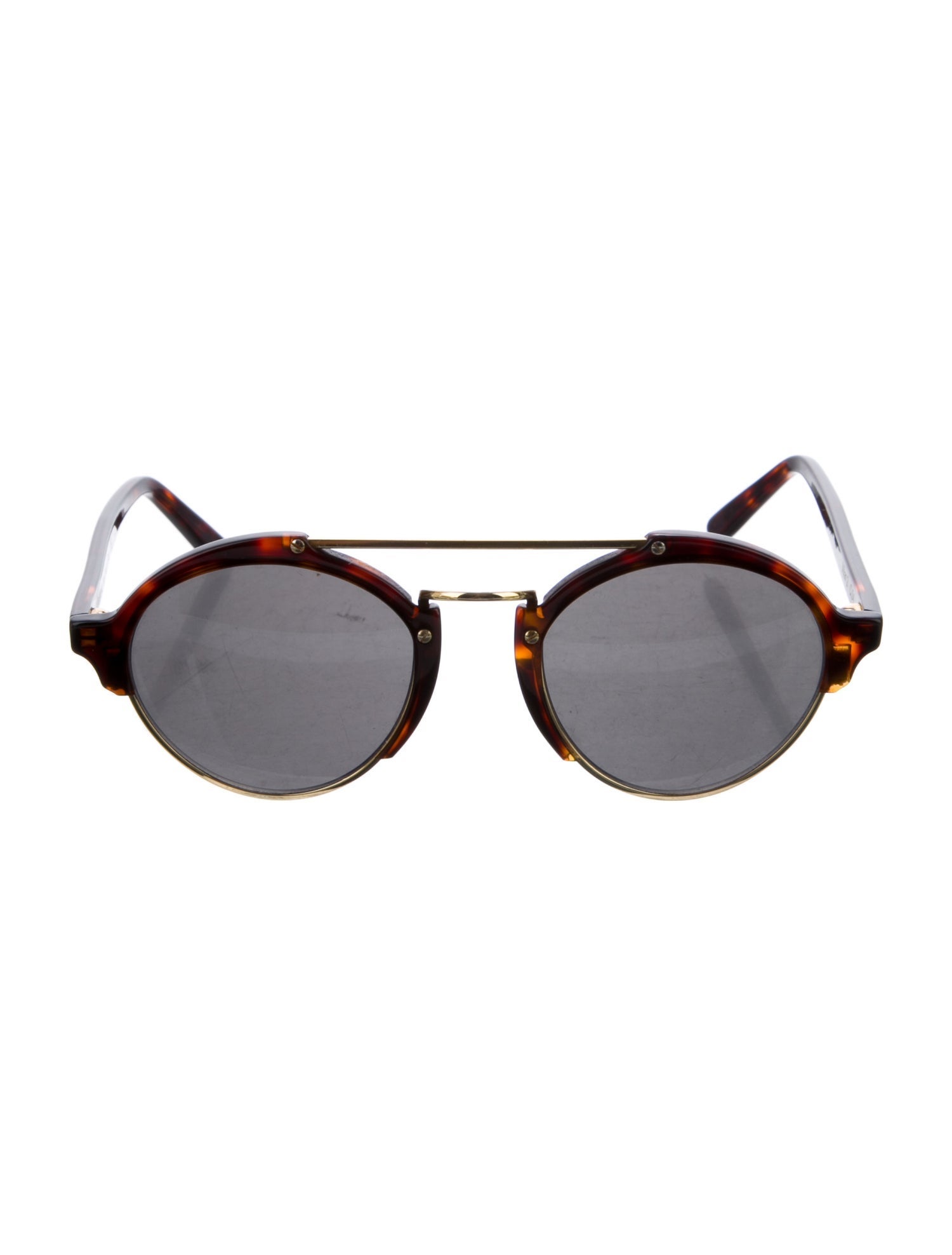 Illesteva Round Mirrored Sunglasses
