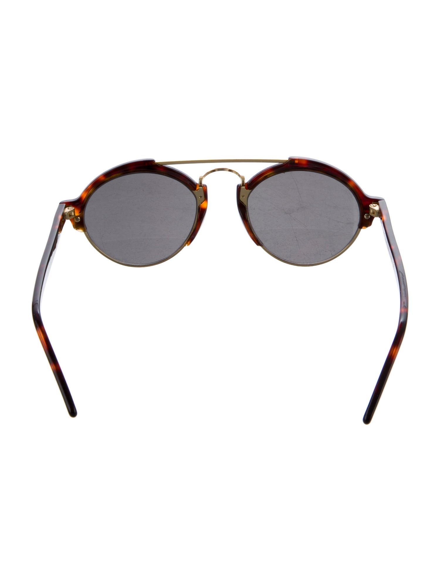 Illesteva Round Mirrored Sunglasses