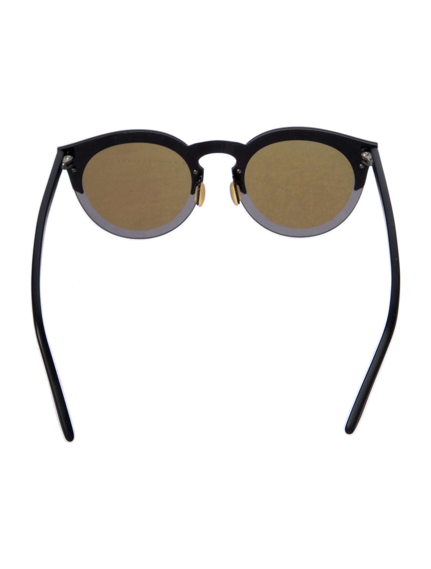 Illesteva Round Mirrored Sunglasses - Brown Sunglasses 