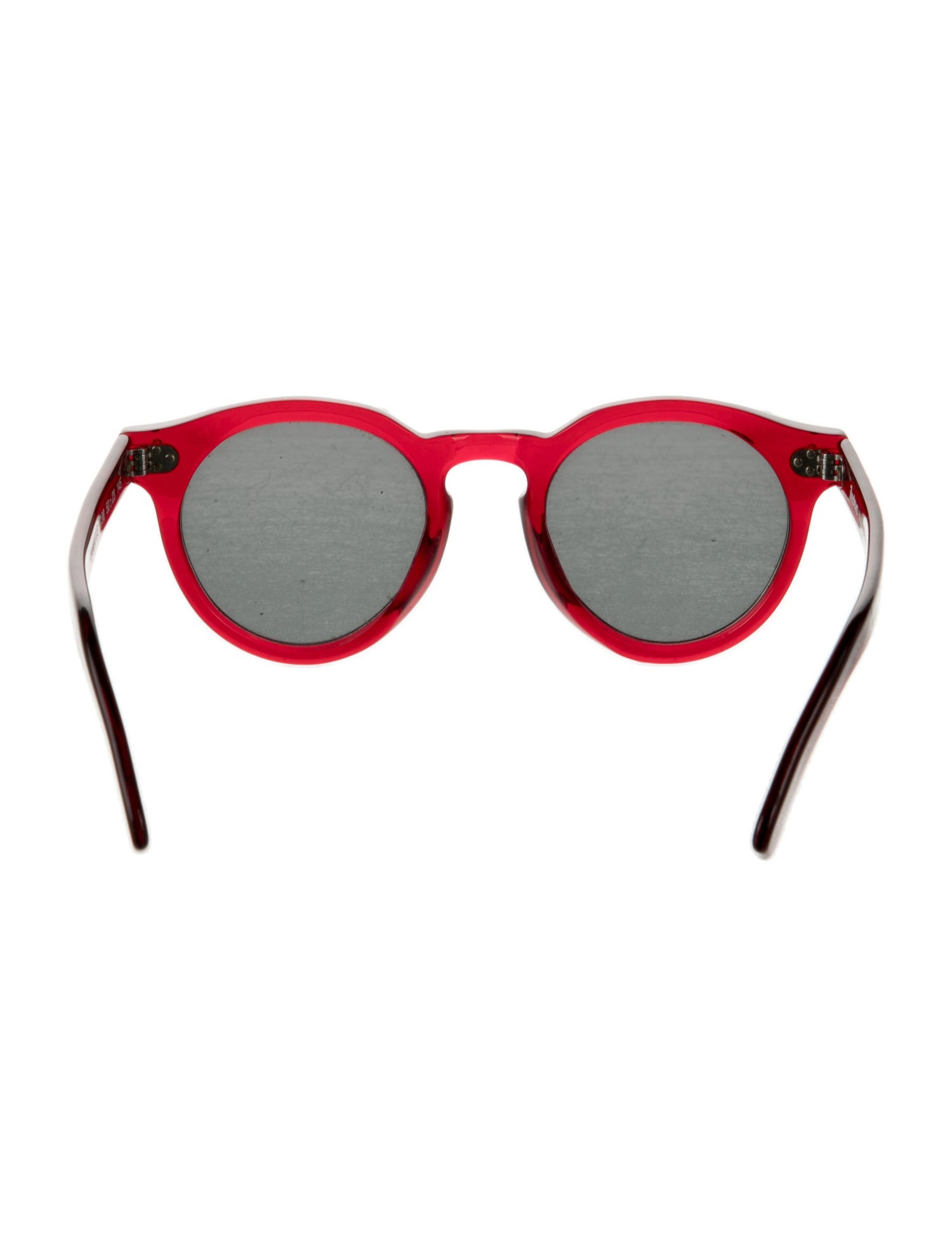 Illesteva Womens Mirrored Round Leonard 2 Sunglasses Red Black Frames Amazon.com: Illesteva Sunglasses Leonard - Berry Tortoise  main image 2