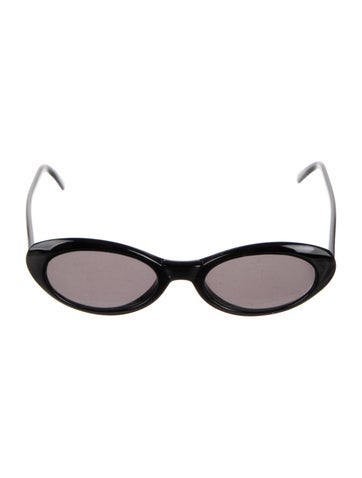 Pre-owned Illesteva Narrow Tinted Sunglasses In Black