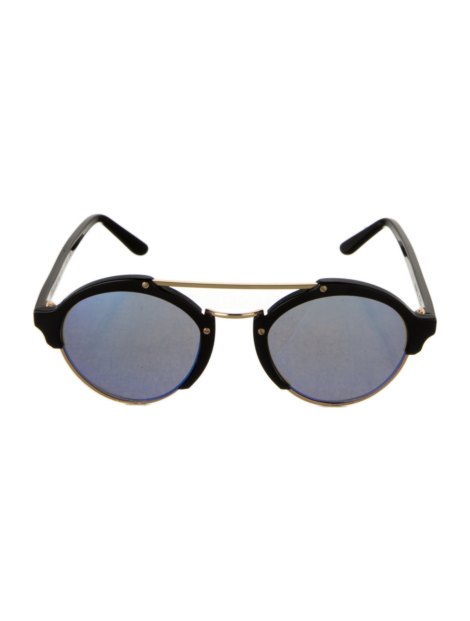 Illesteva Round Mirrored Sunglasses