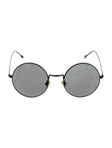 Pre-owned Illesteva Round Tinted Sunglasses In Black