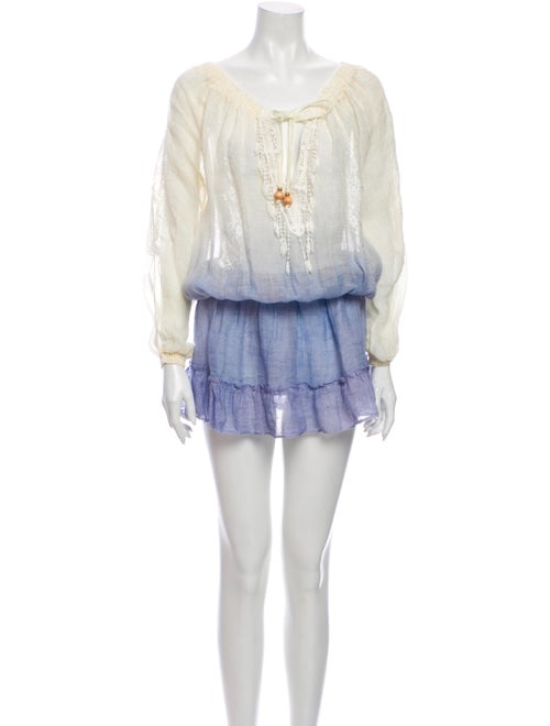 Vanita Rosa Colorblock Pattern Cover-Up Rosa