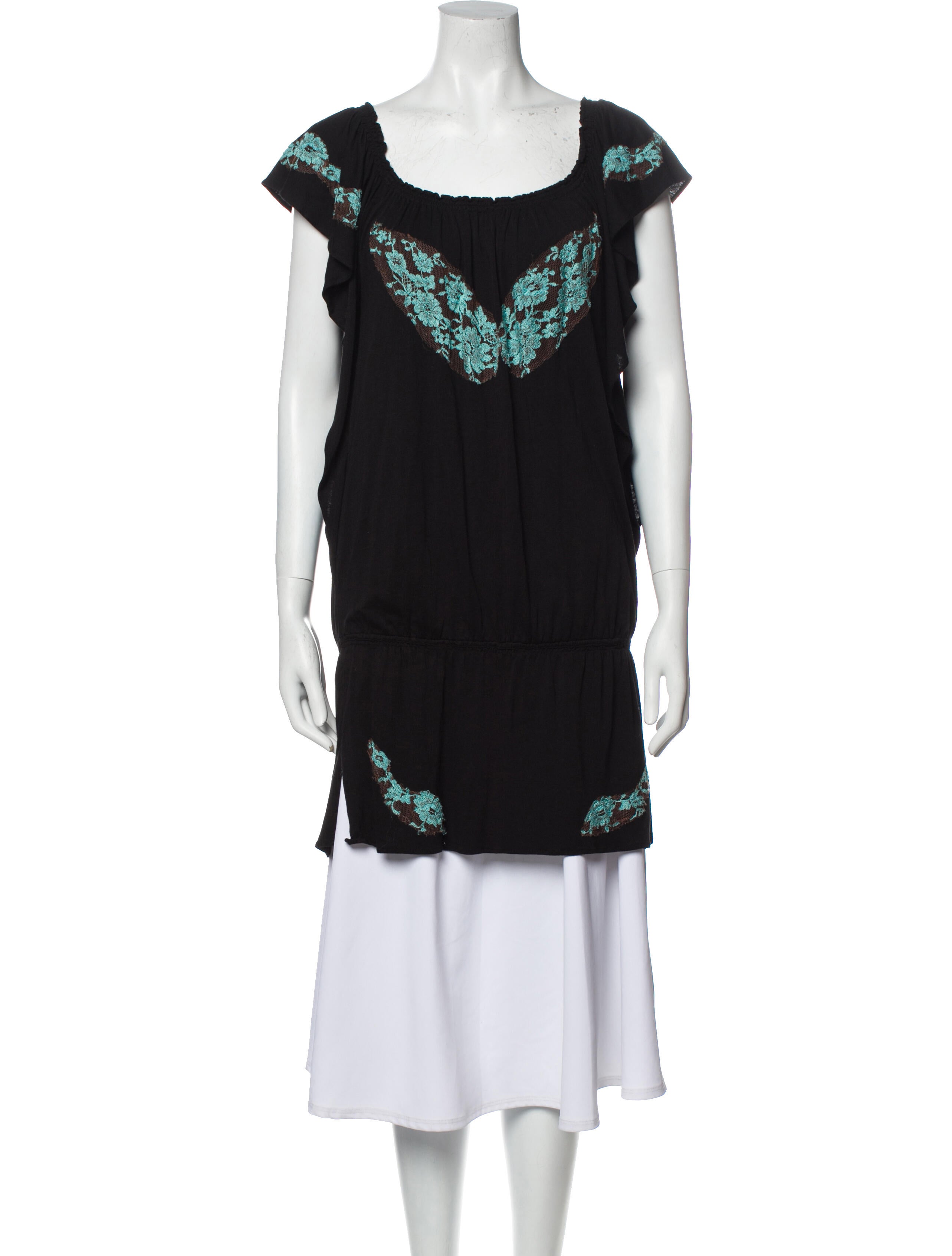 Vanita Rosa Lace Trim Embellishment Cover-Up