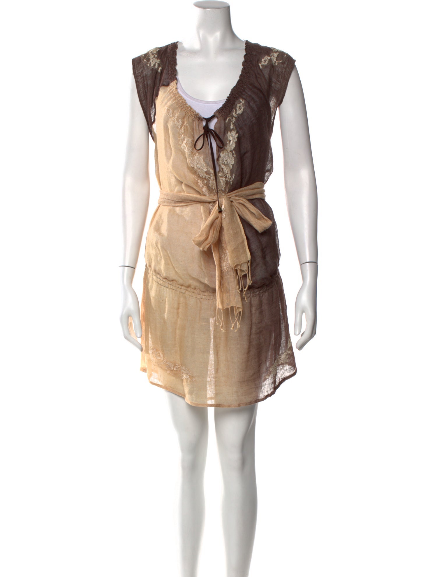 Vanita Rosa Linen Mini Dress