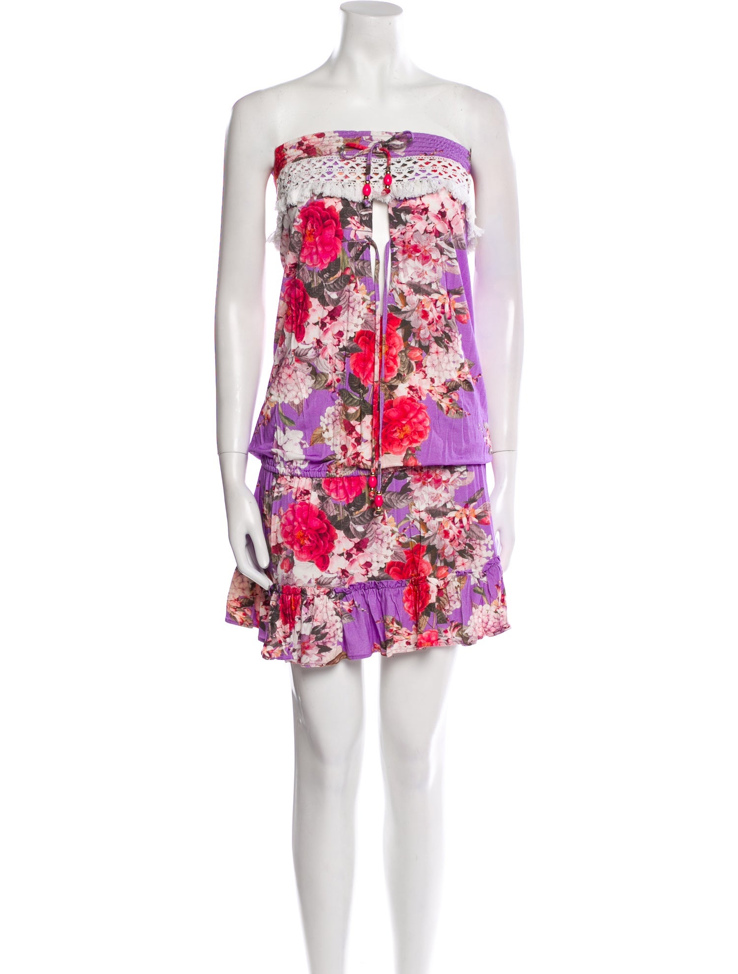 Vanita Rosa Floral Print Mini Dress