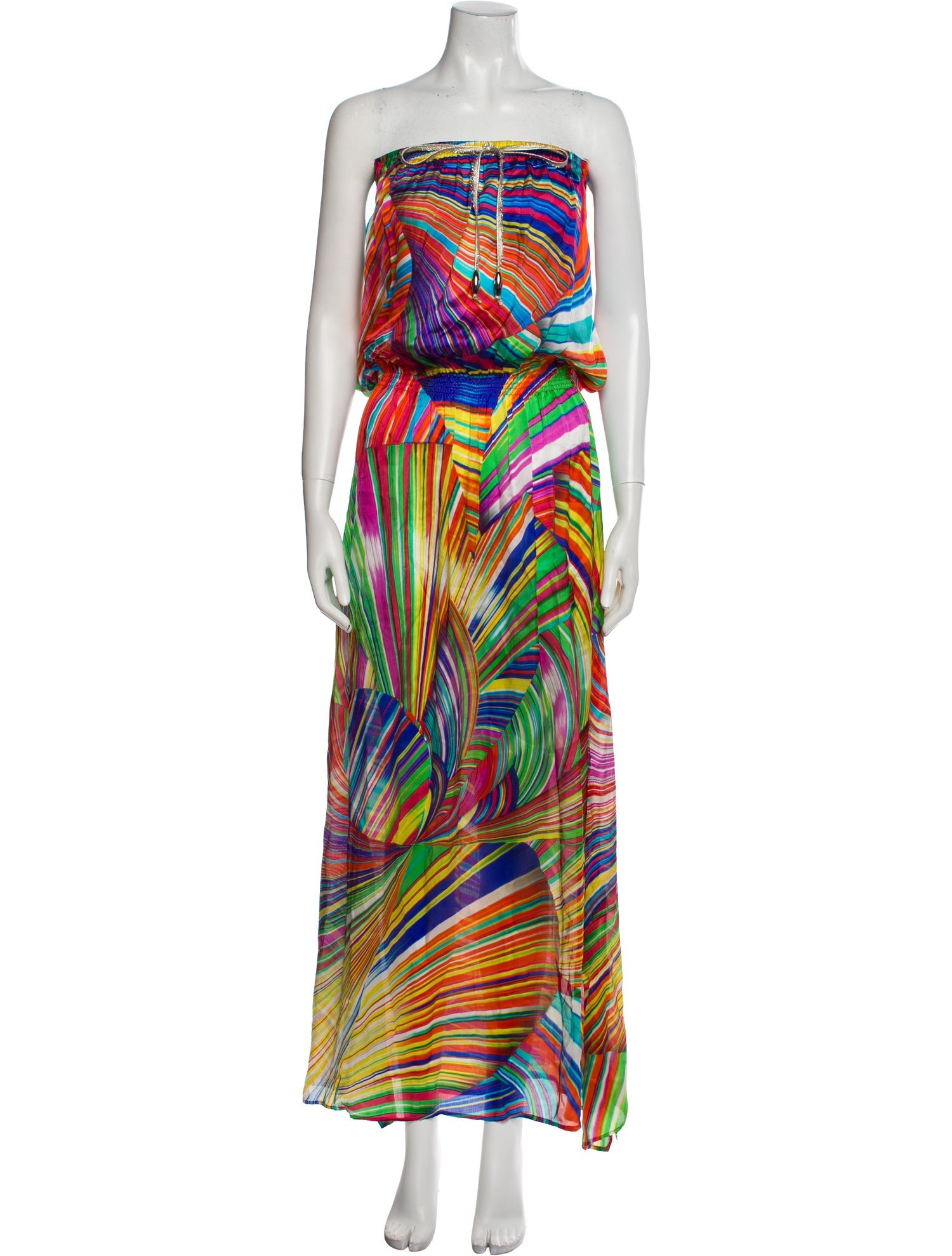 Vanita Rosa Silk Long Dress