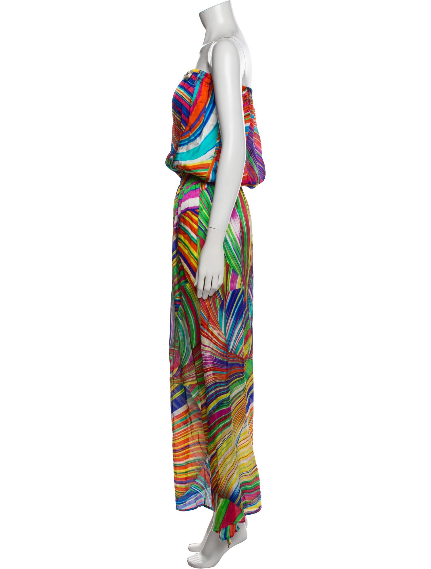 Vanita Rosa Silk Long Dress