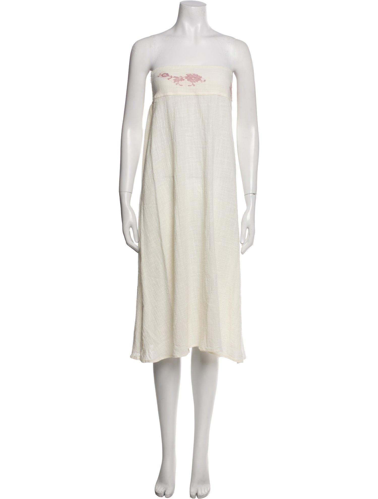 Vanita Rosa Strapless Knee-Length Dress