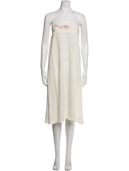 Vanita Rosa Strapless Knee-Length Dress