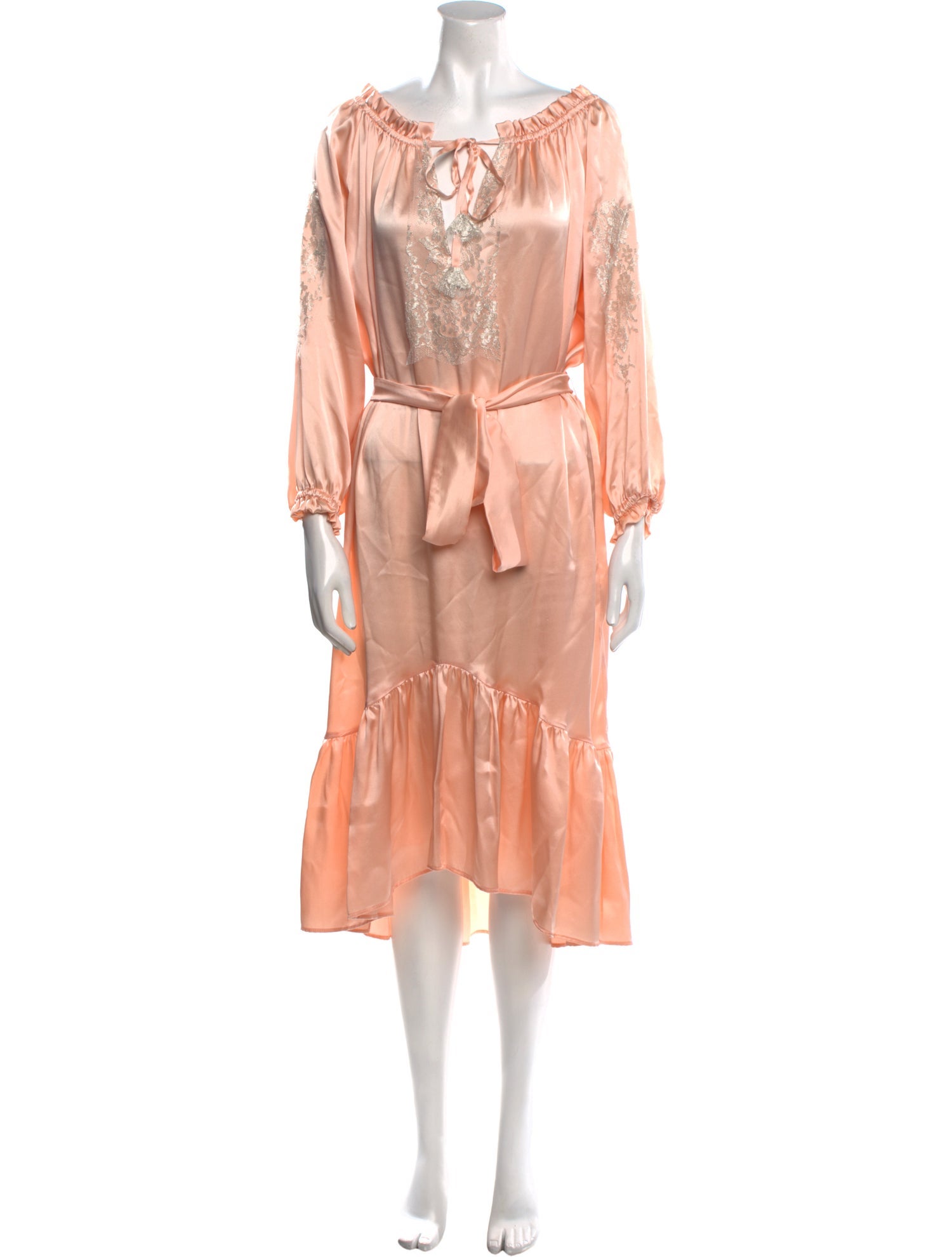 Vanita Rosa Silk Midi Length Dress