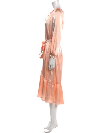 Vanita Rosa Silk Midi Length Dress