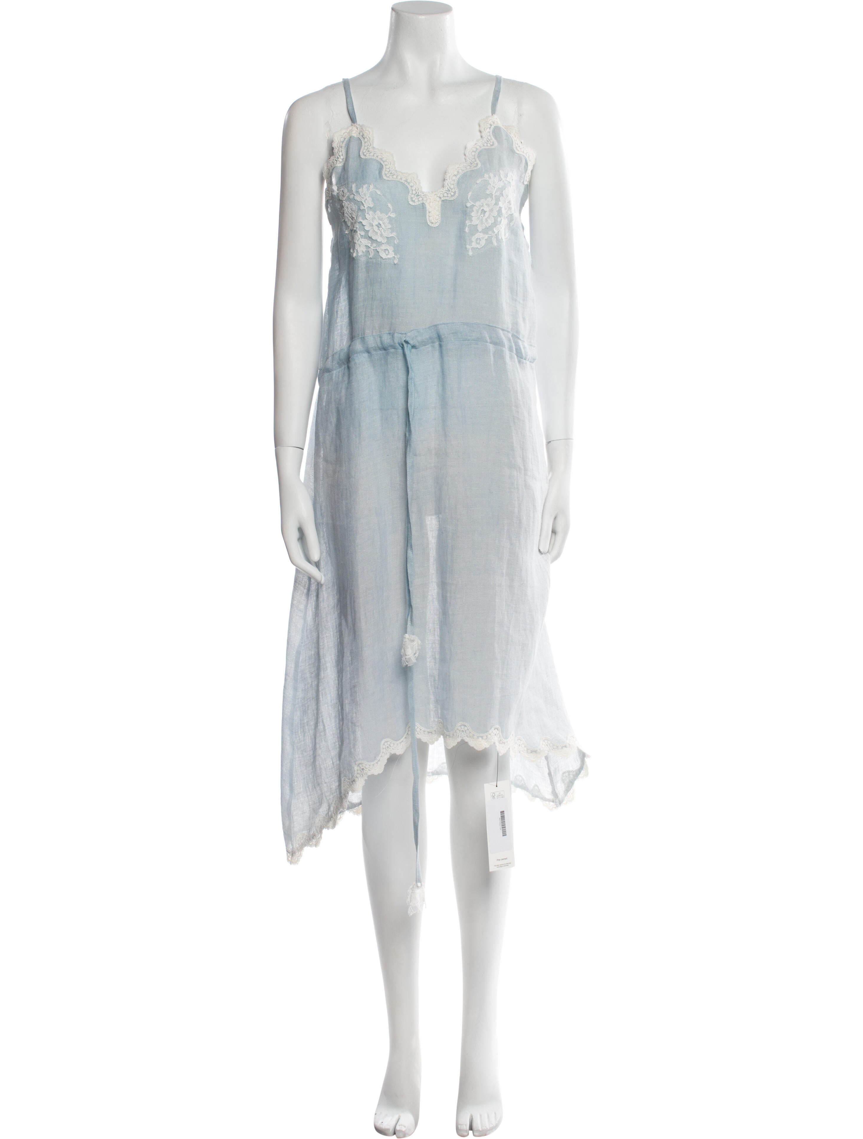 Vanita Rosa V-Neck Midi Length Dress