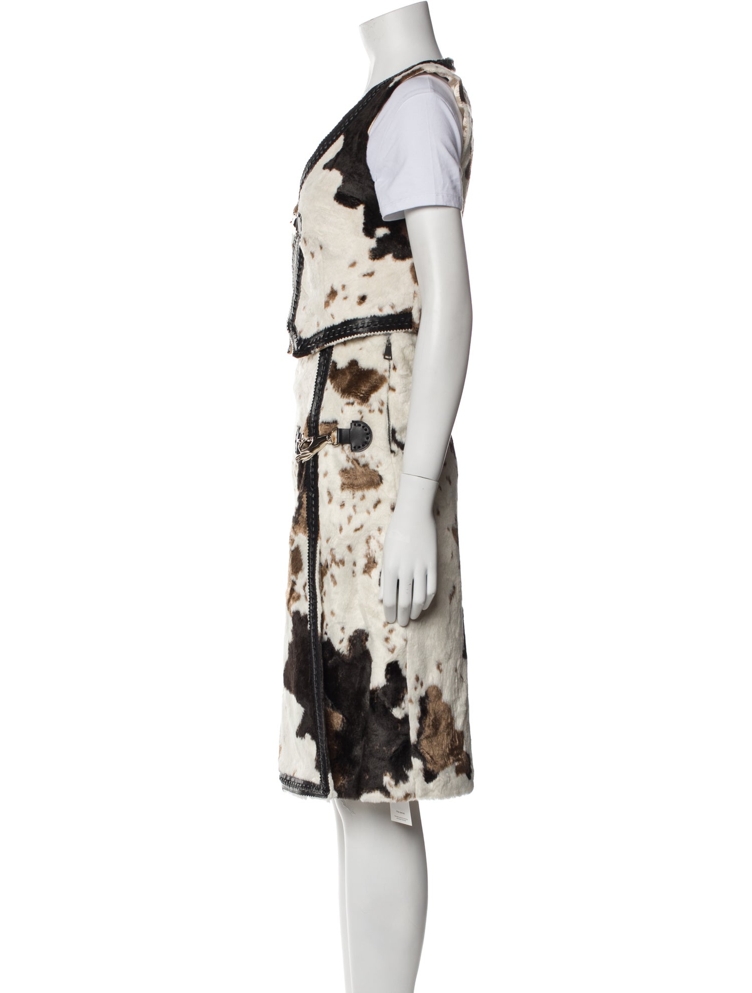 Vivetta Printed Whipstitch Trim Skirt Set w/ Tags