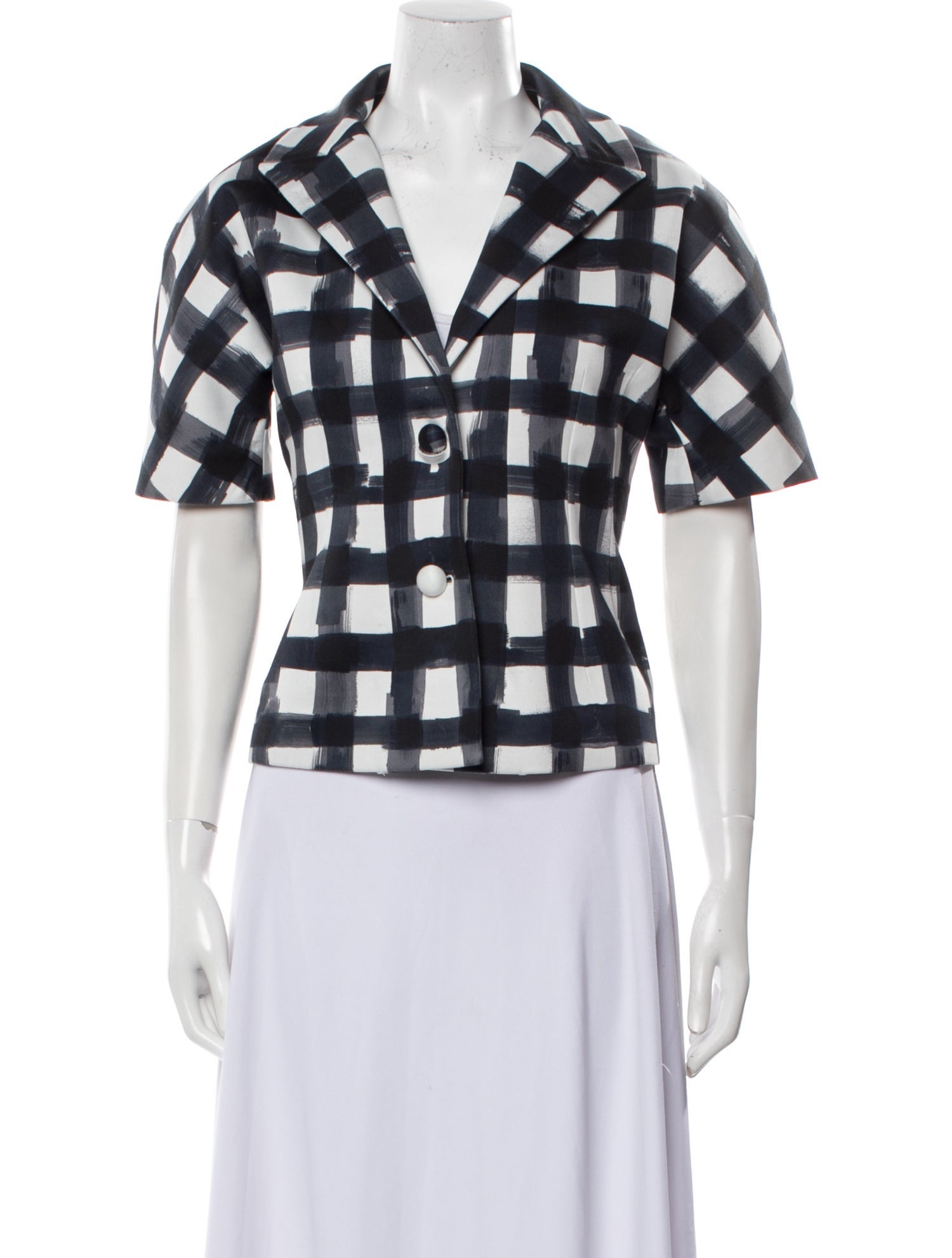 Vivetta Plaid Print Jacket