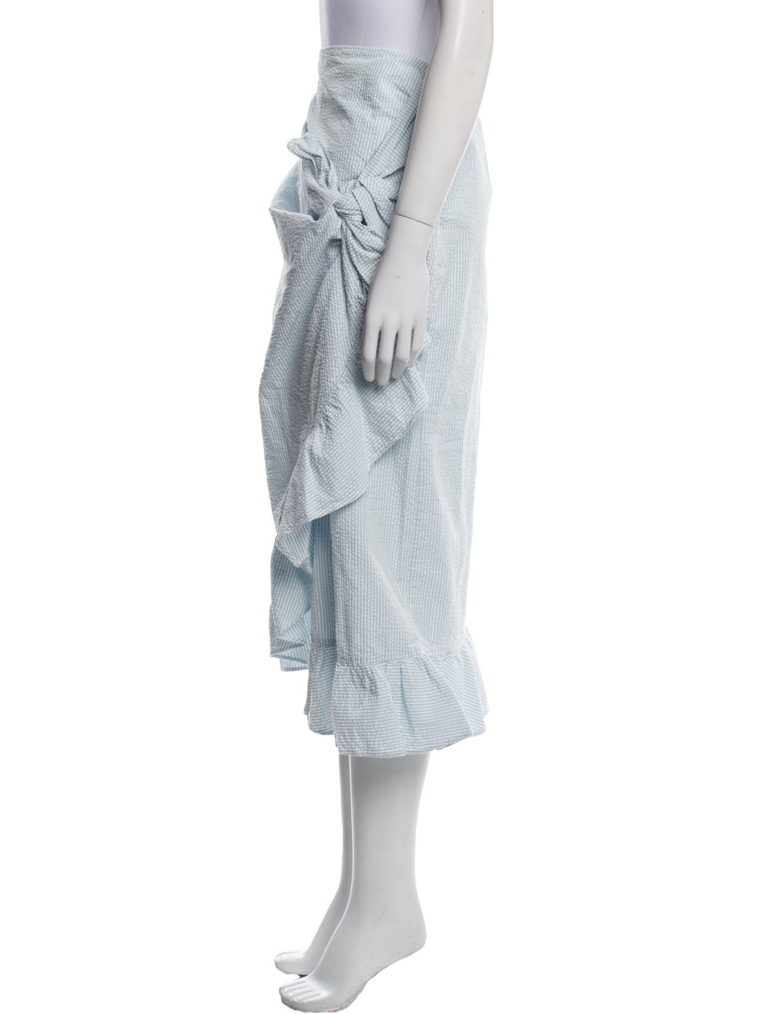 Vivetta Striped Midi Length Skirt