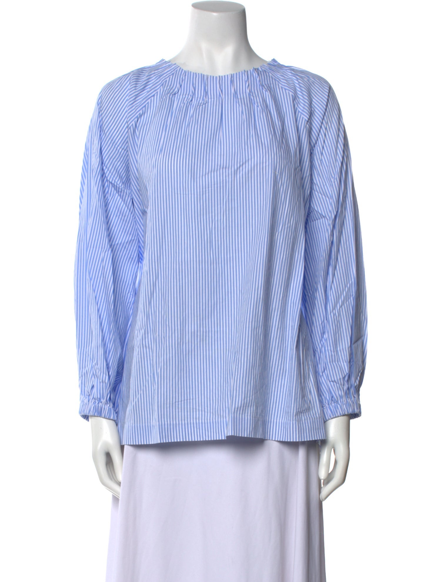 Vivetta Striped Scoop Neck Blouse