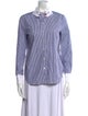 Vivetta Striped Long Sleeve Button-Up Top