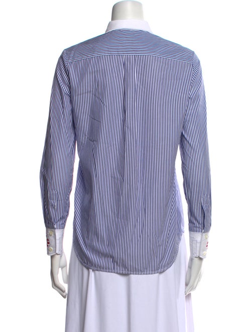 Vivetta Striped Long Sleeve Button-Up Top