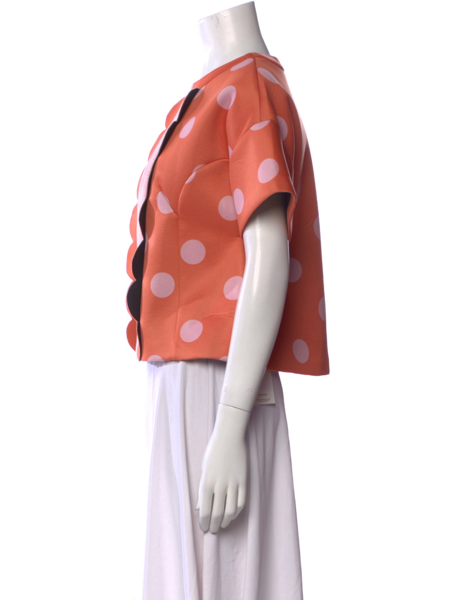 Vivetta Polka Dot Print Crew Neck Crop Top w/ Tags