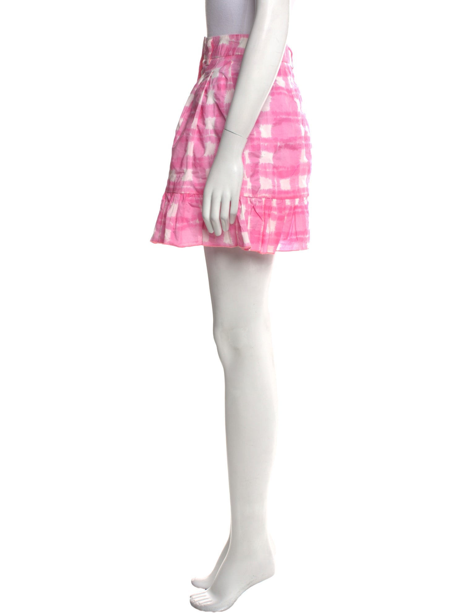 Vivetta Plaid Print Mini Shorts