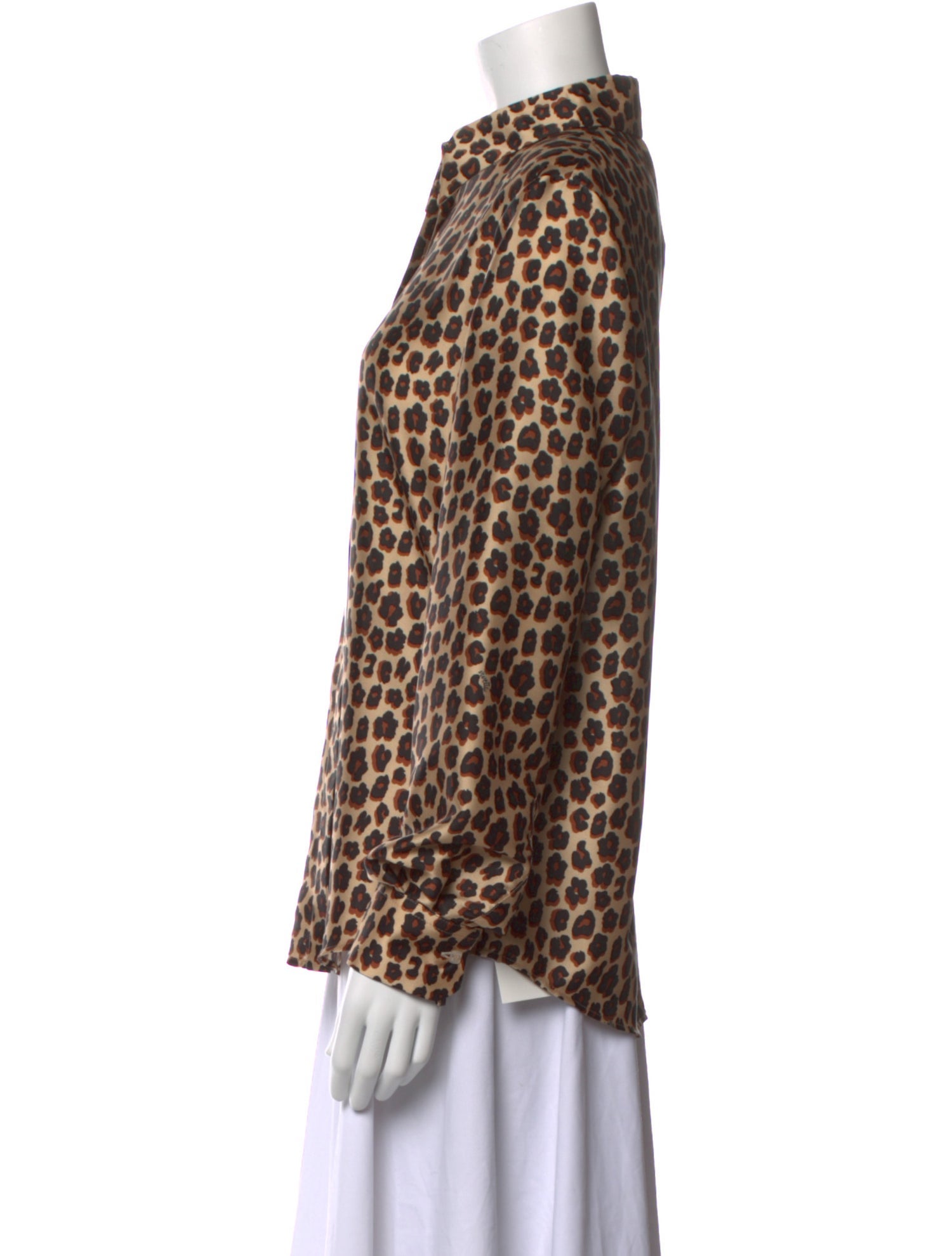 Vivetta Animal Print Long Sleeve Button-Up Top w/ Tags