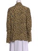 Vivetta Animal Print Mock Neck Blouse