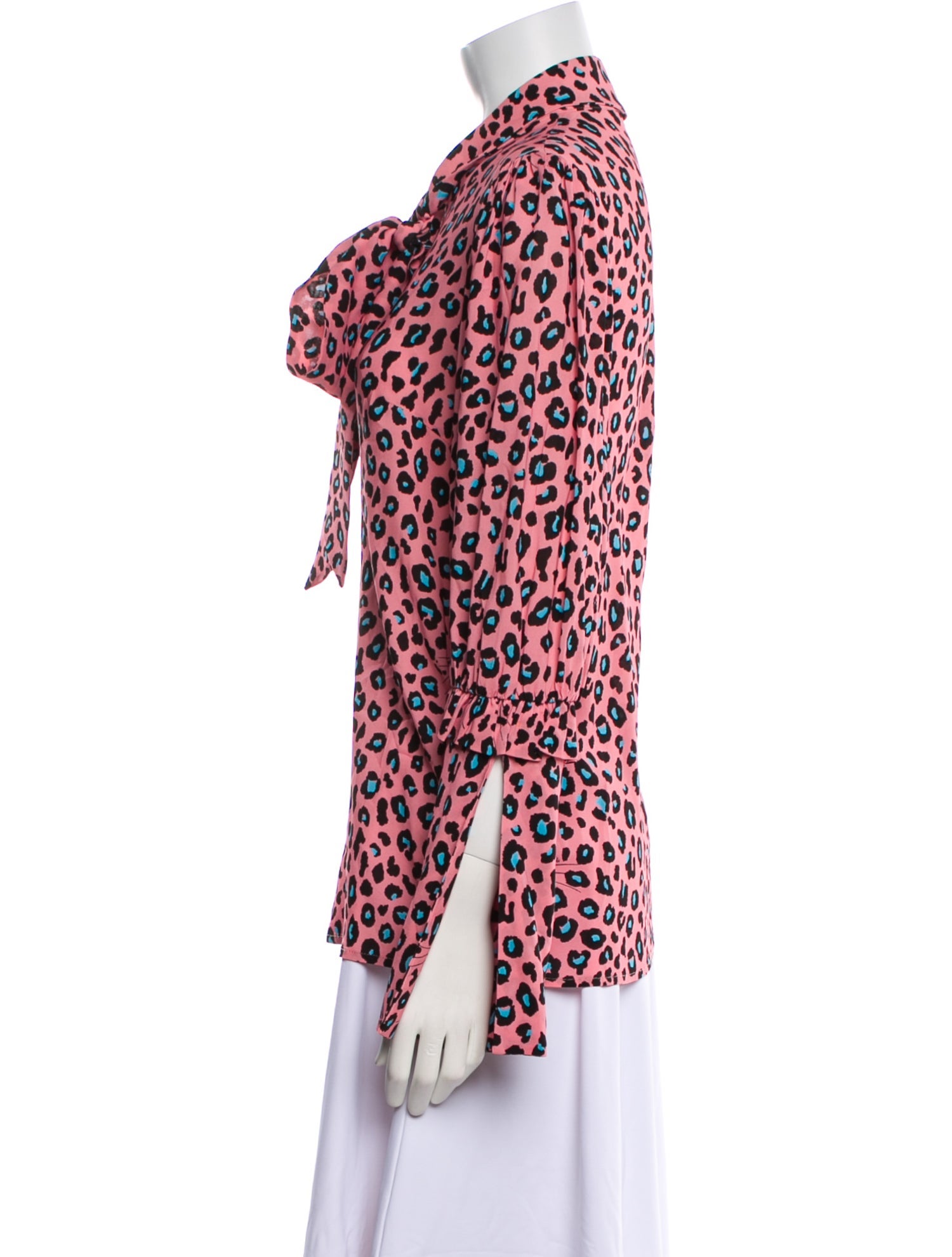 Vivetta Animal Print Long Sleeve Blouse