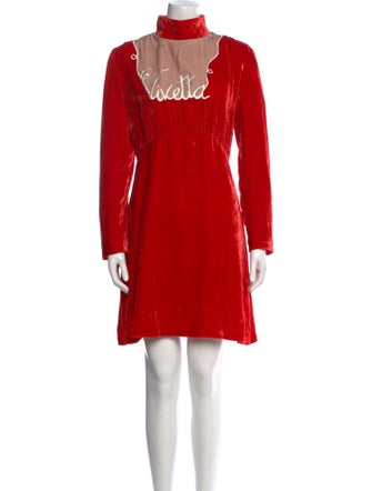 Vivetta Mock Neck Mini Dress