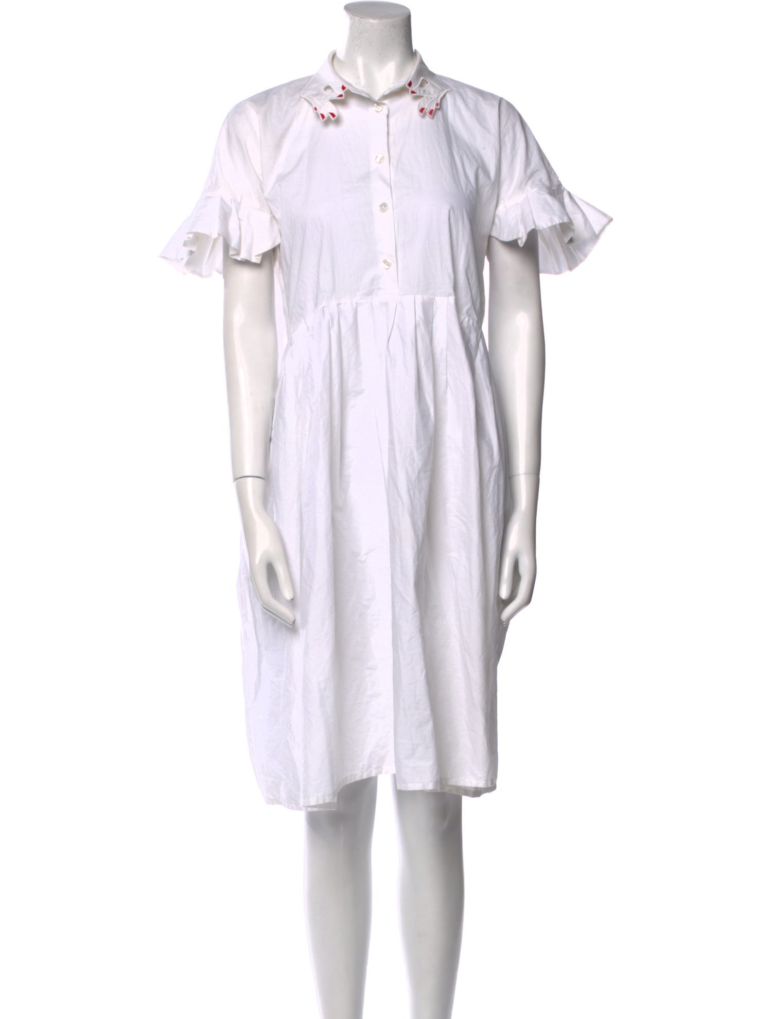 Vivetta Mock Neck Knee-Length Dress