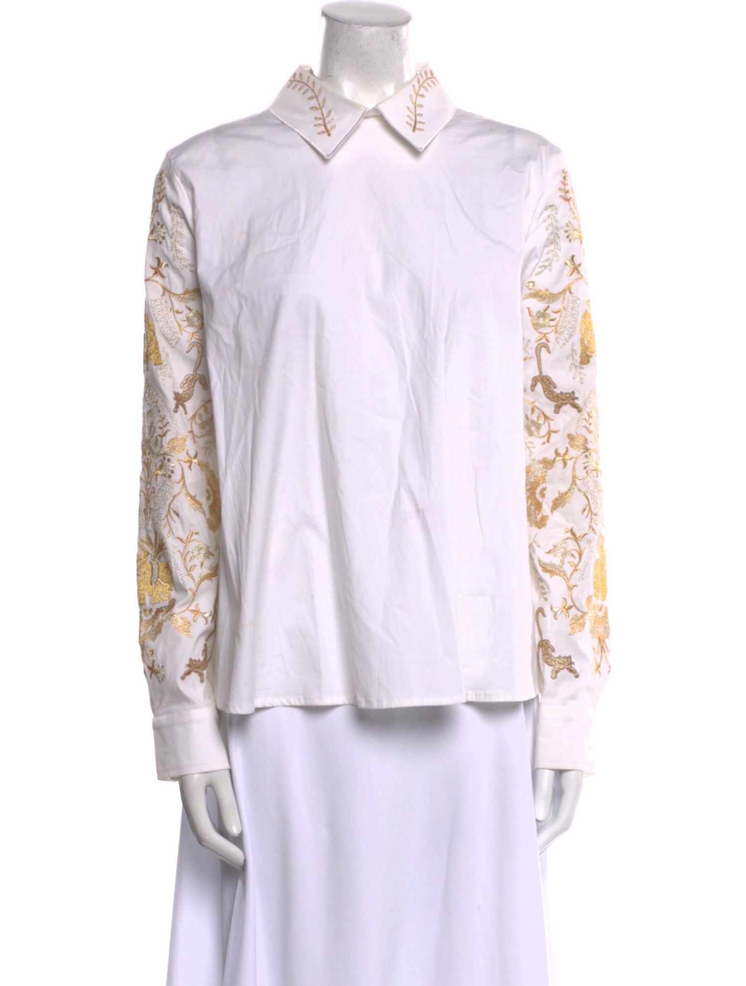 Vivetta Graphic Print Long Sleeve Button-Up Top