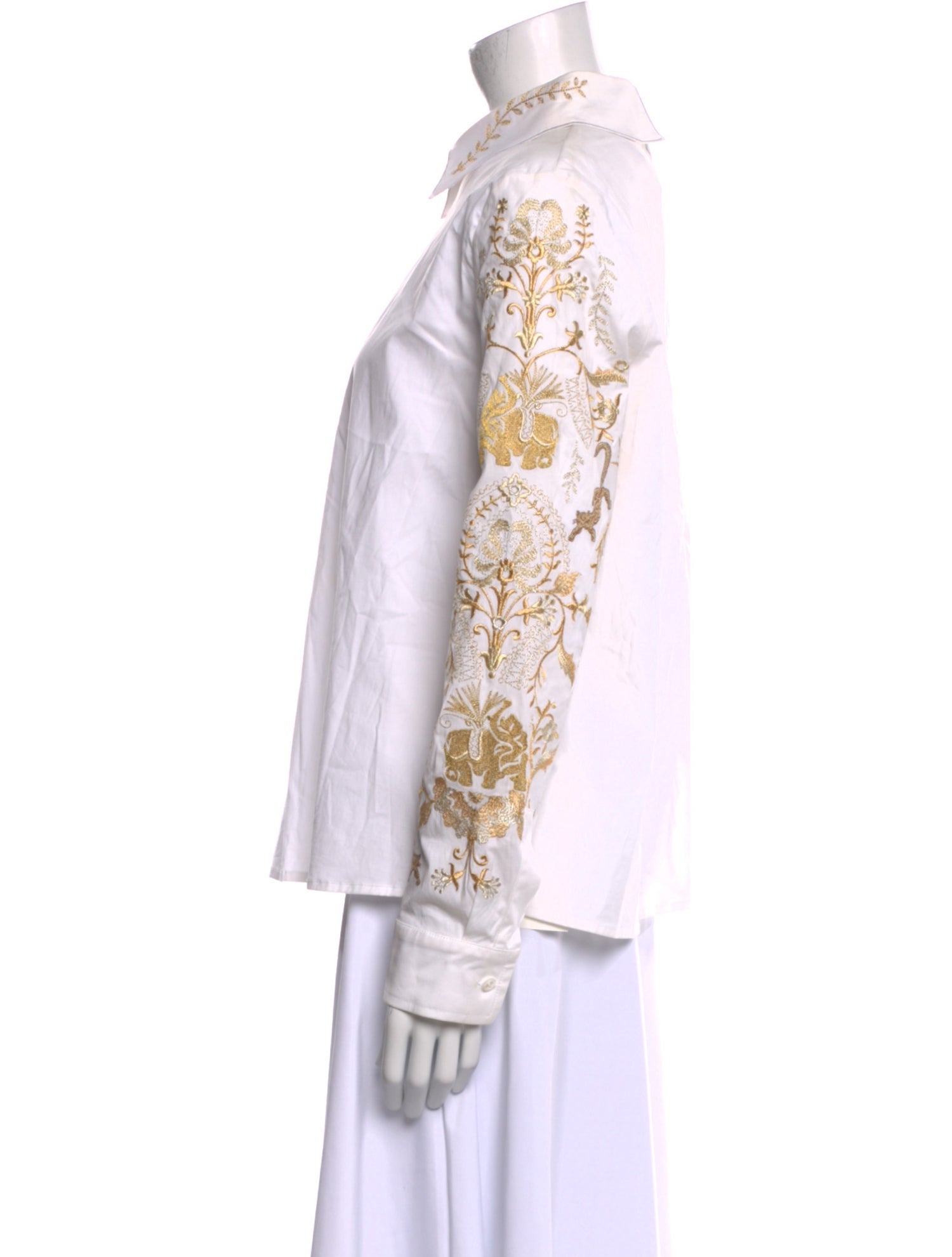 Vivetta Graphic Print Long Sleeve Button-Up Top