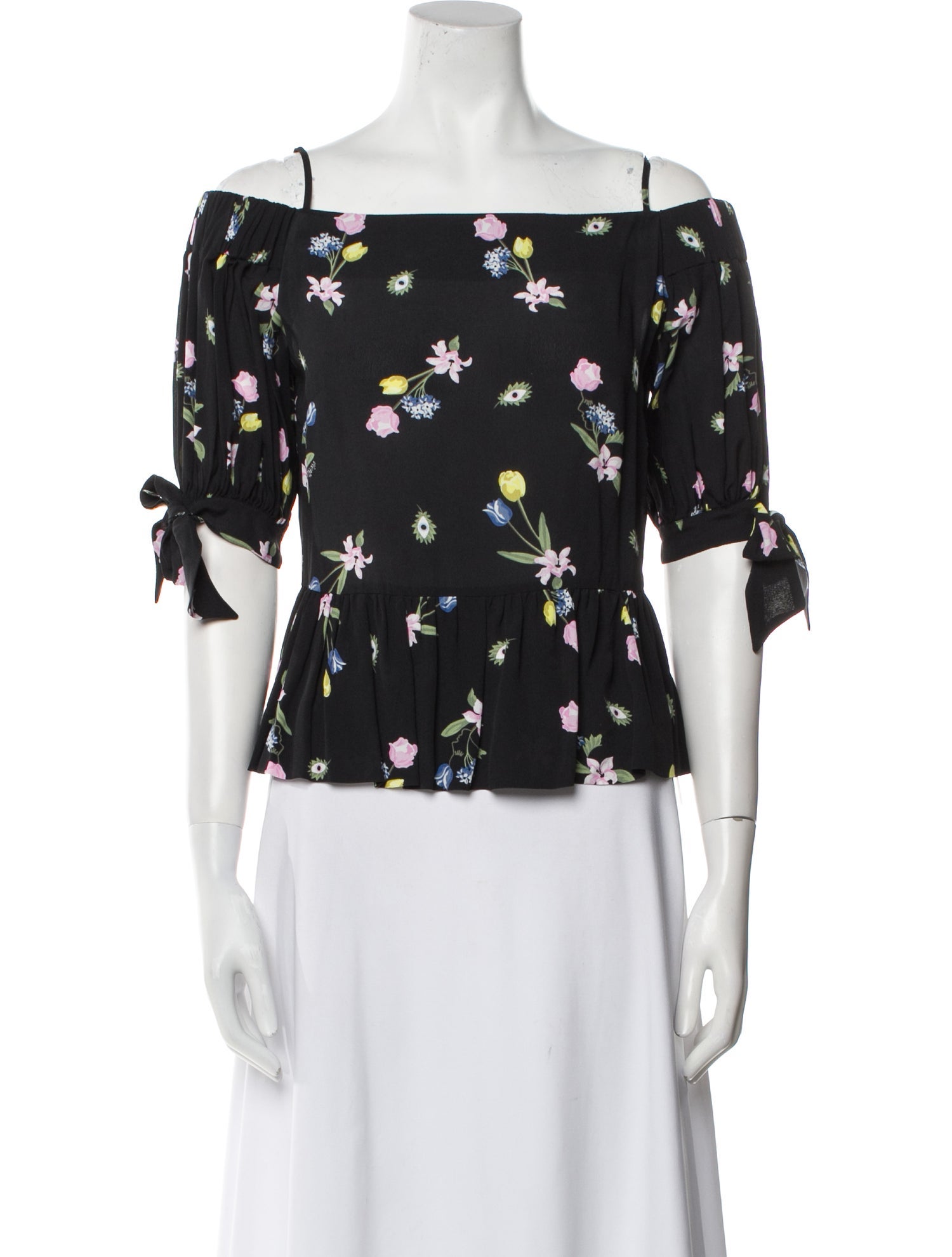 Vivetta Floral Print Off-The-Shoulder Blouse