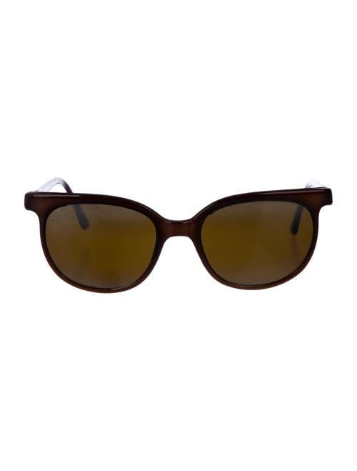 Vuarnet Tinted Round Sunglasses Brown