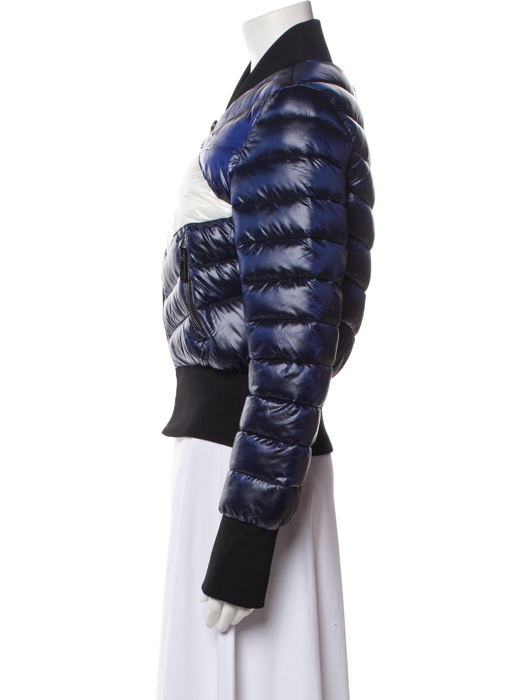 VUARNET Nylon Striped Bomber Jacket