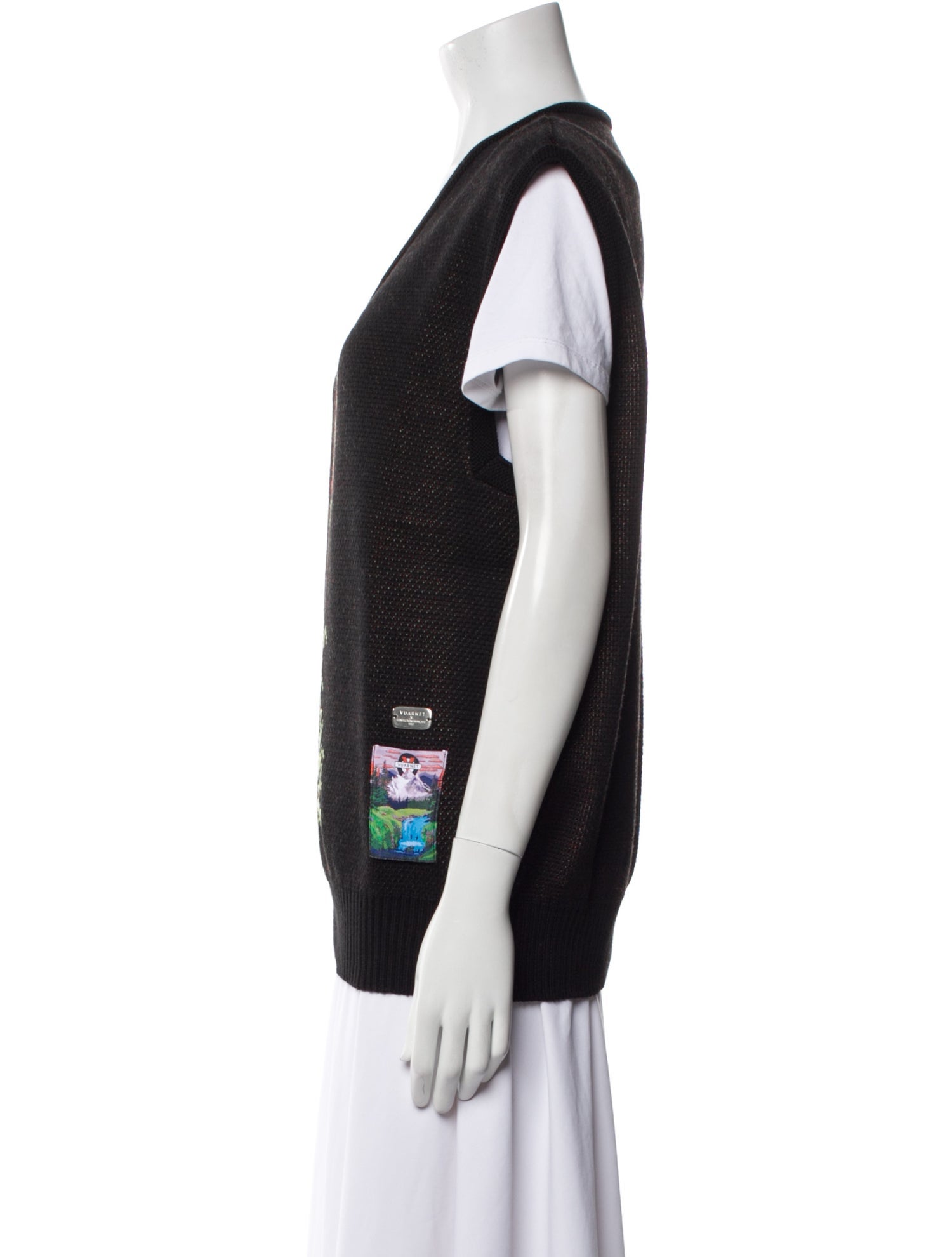 VUARNET Wool Floral Print Vest w/ Tags