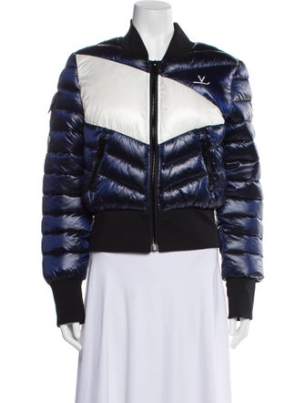 VUARNET Colorblock Pattern Bomber Jacket