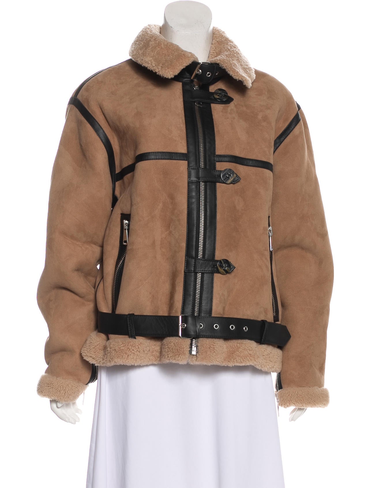 victoria beckham shearling jacket