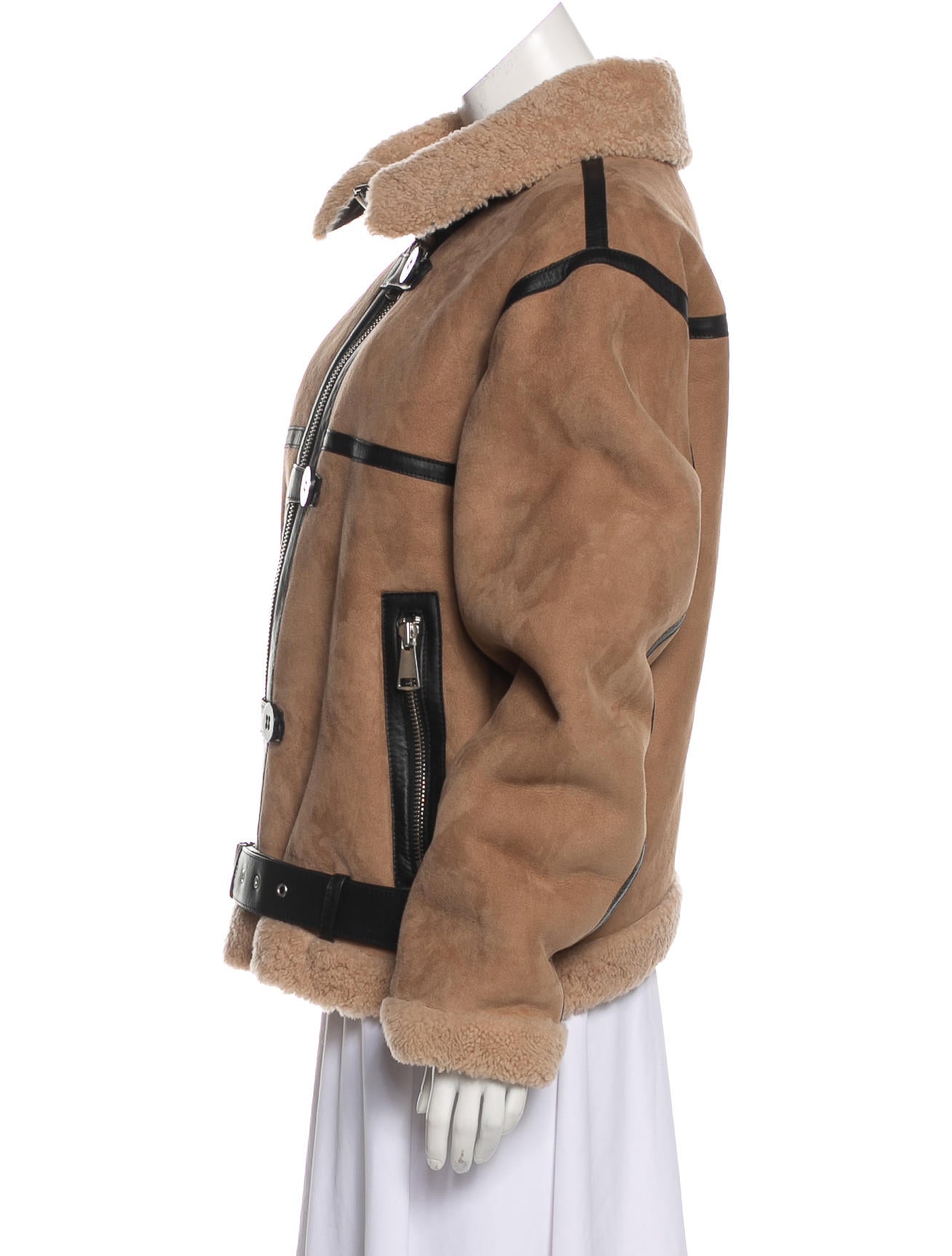 victoria beckham shearling jacket