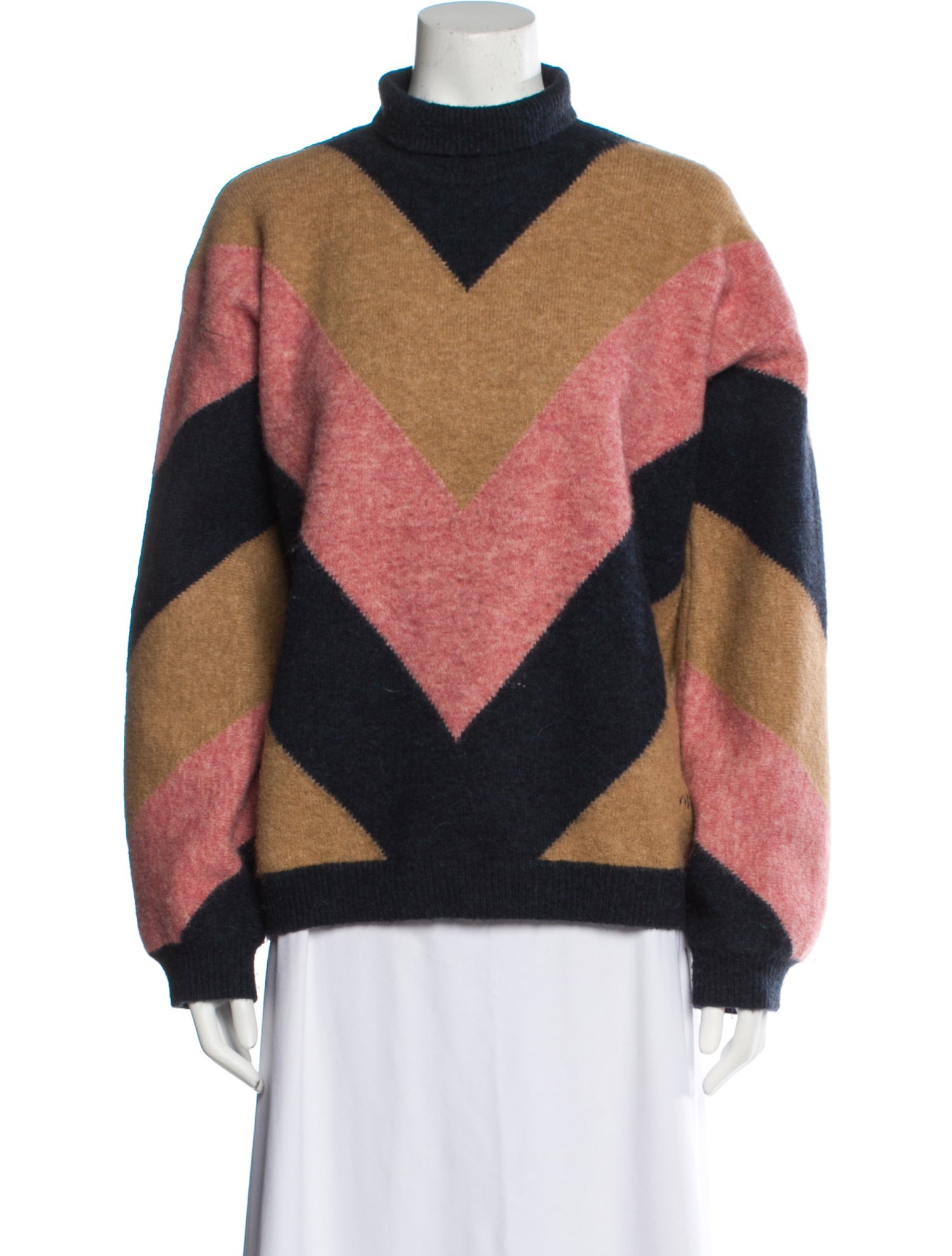 Victoria Victoria Beckham Striped Turtleneck Sweater
