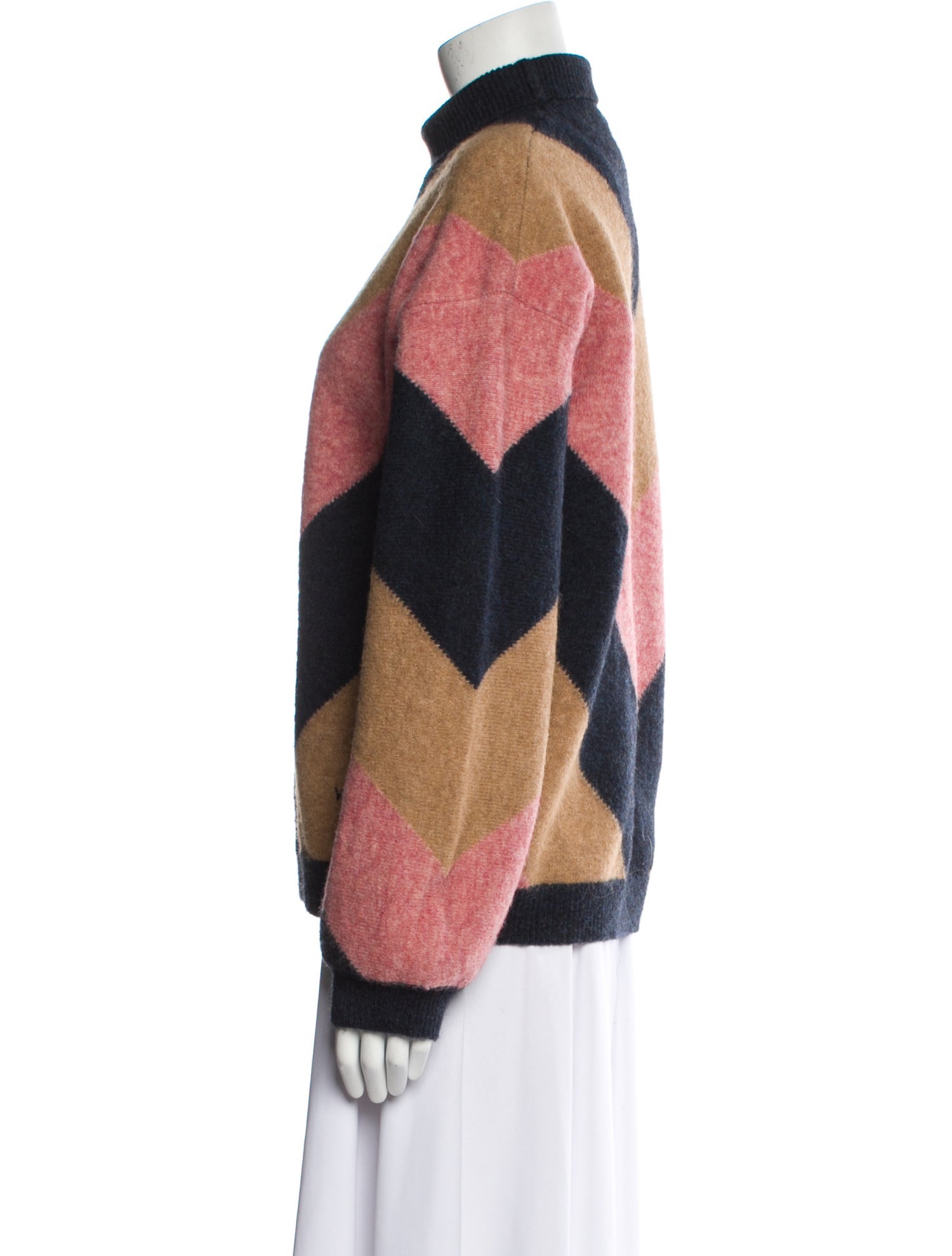 Victoria Victoria Beckham Striped Turtleneck Sweater