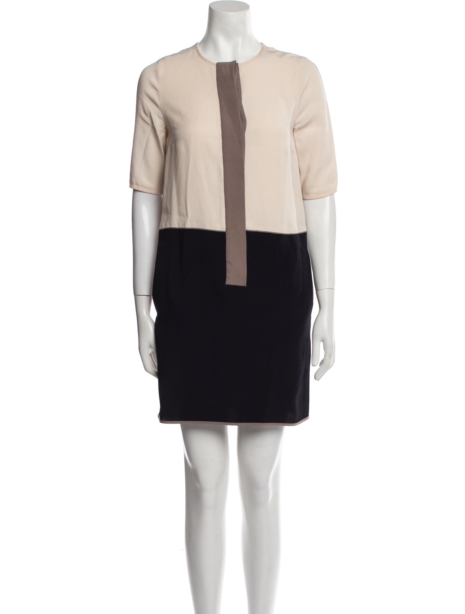 Victoria Victoria Beckham Colorblock Pattern Mini Dress