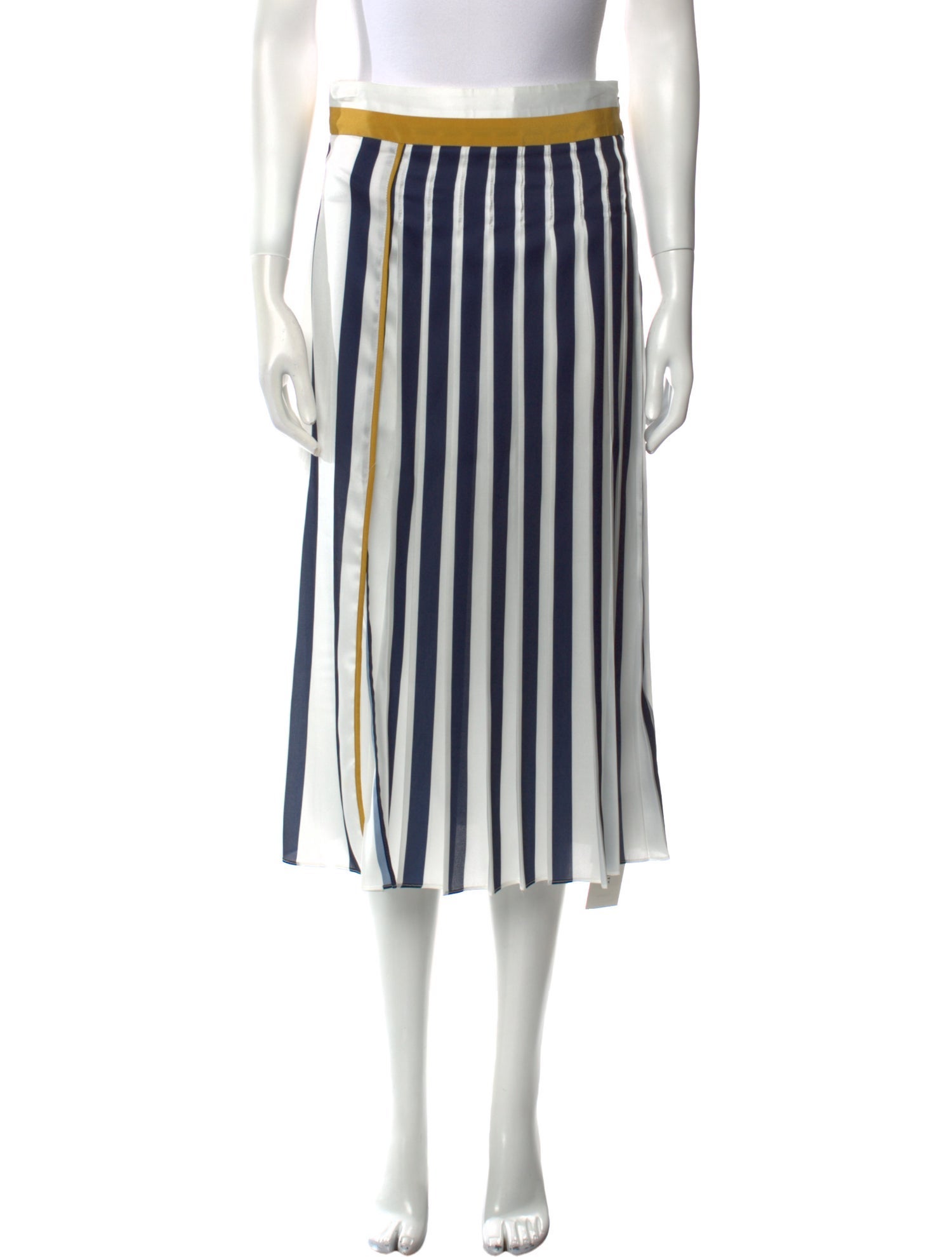 Victoria Victoria Beckham Striped Midi Length Skirt
