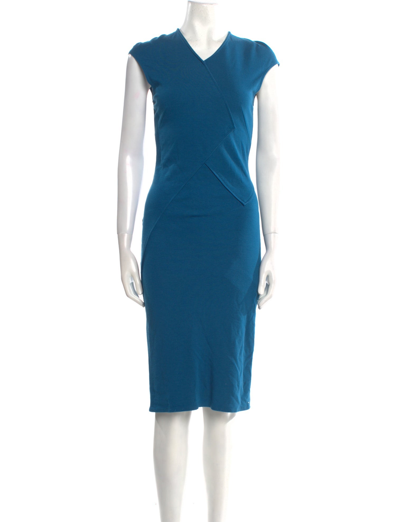 Victoria Victoria Beckham V-Neck Midi Length Dress