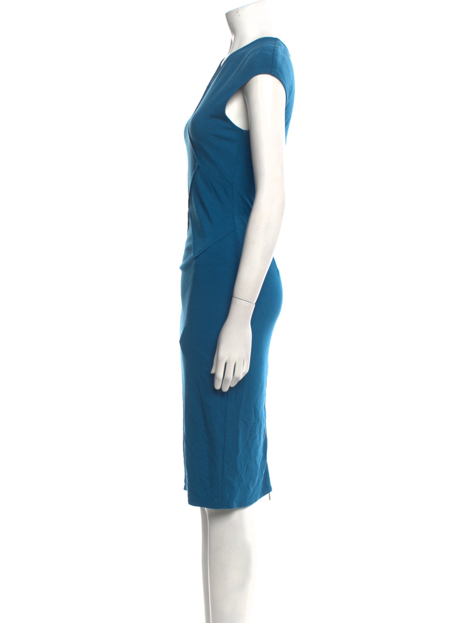 Victoria Victoria Beckham V-Neck Midi Length Dress