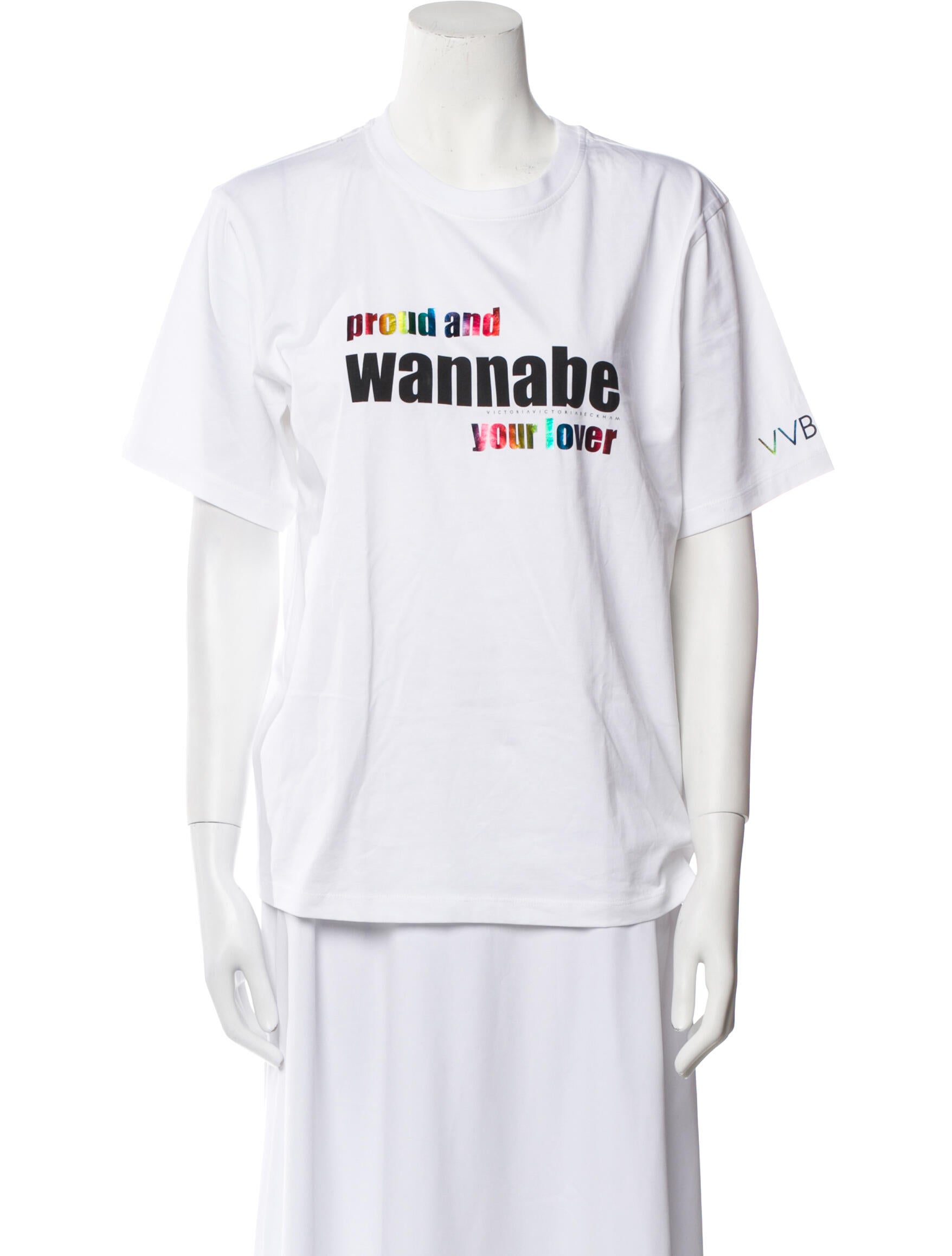 Victoria Victoria Beckham Graphic Print Crew Neck T-Shirt w/ Tags