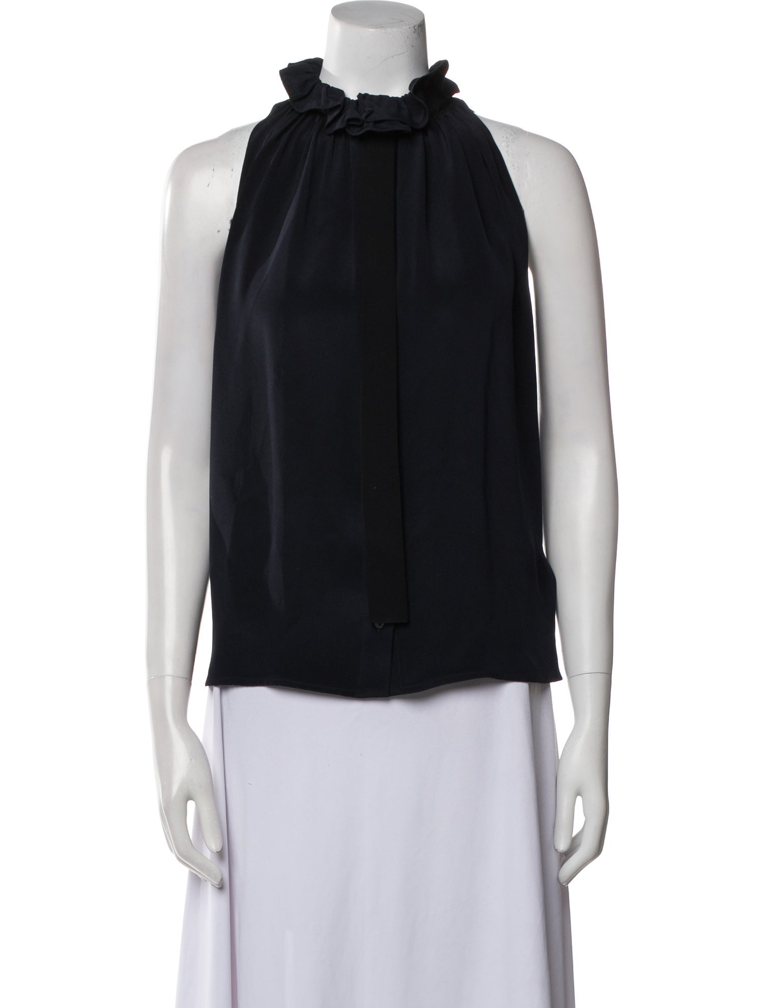 Victoria Victoria Beckham Silk Mock Neck Blouse